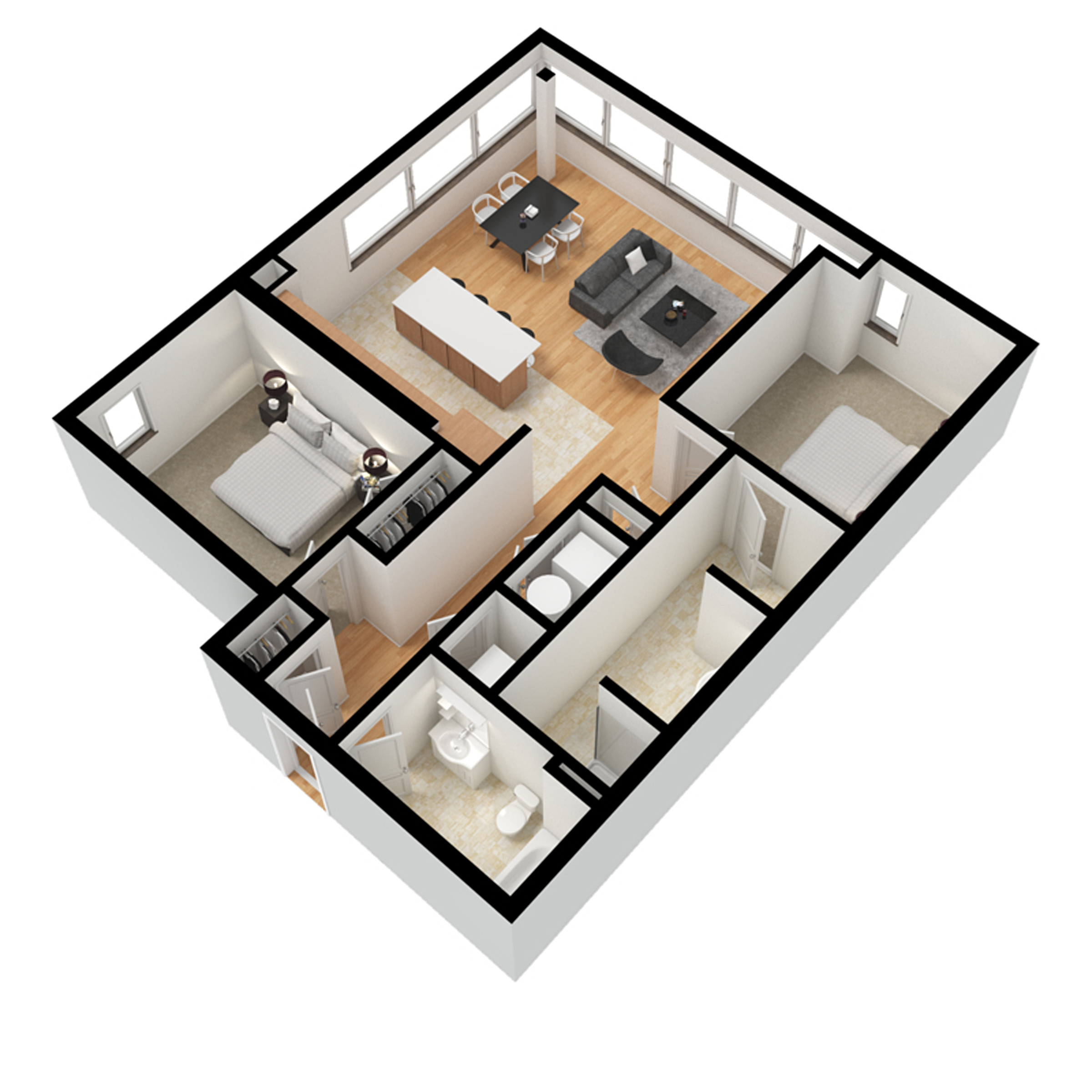 Gene Two Bedroom Floor Plan