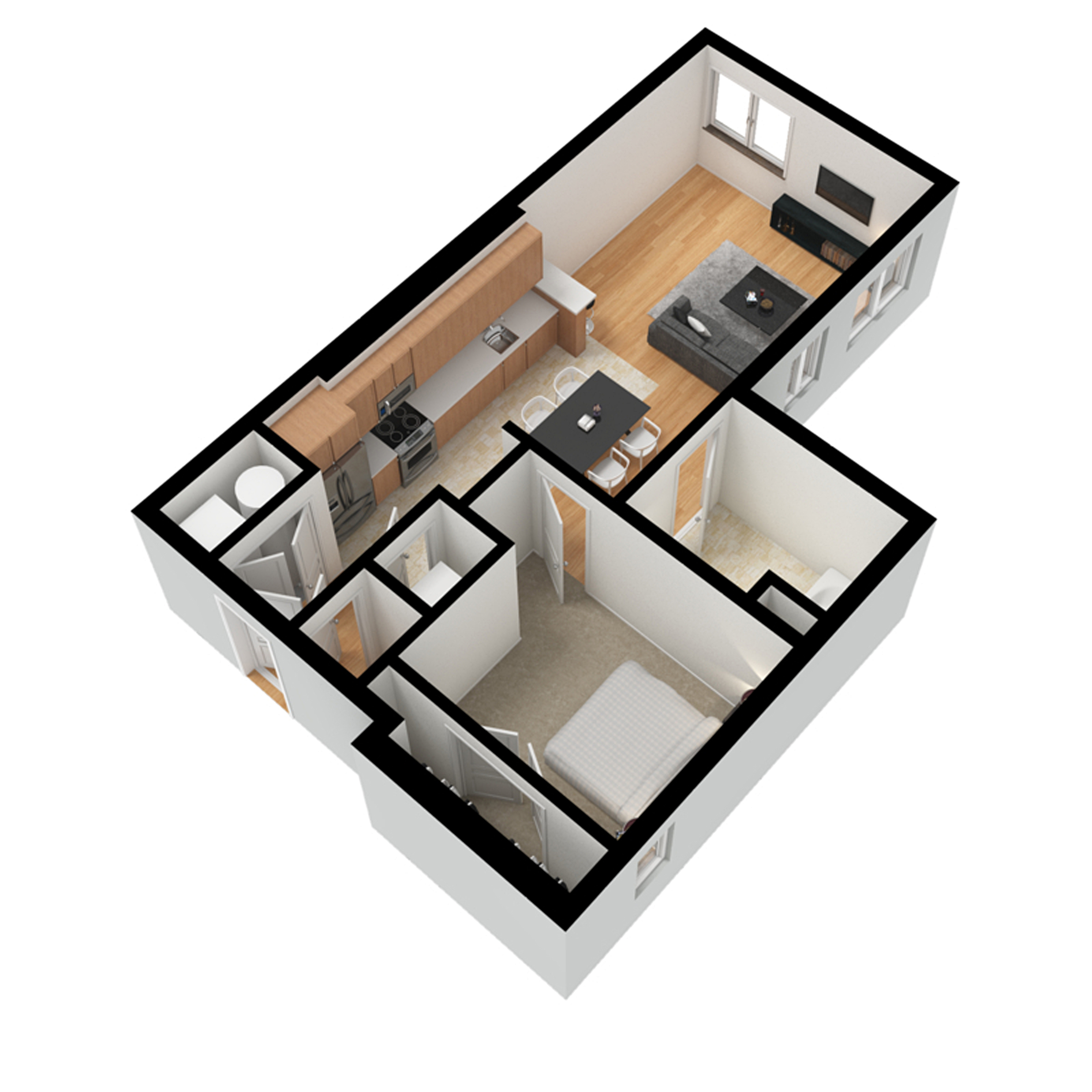 Link One Bedroom Floor Plan