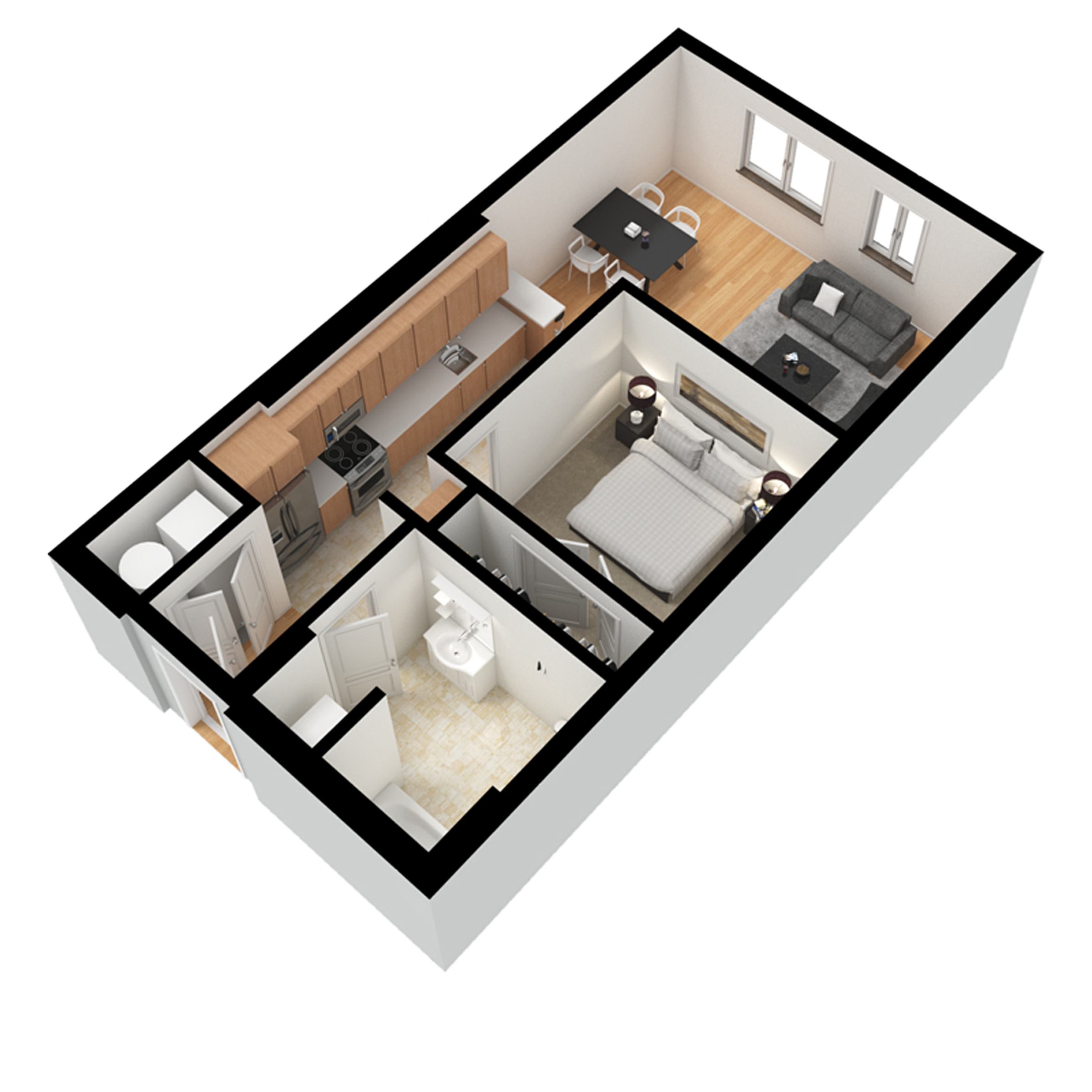 Mo One Bedroom Floor Plan