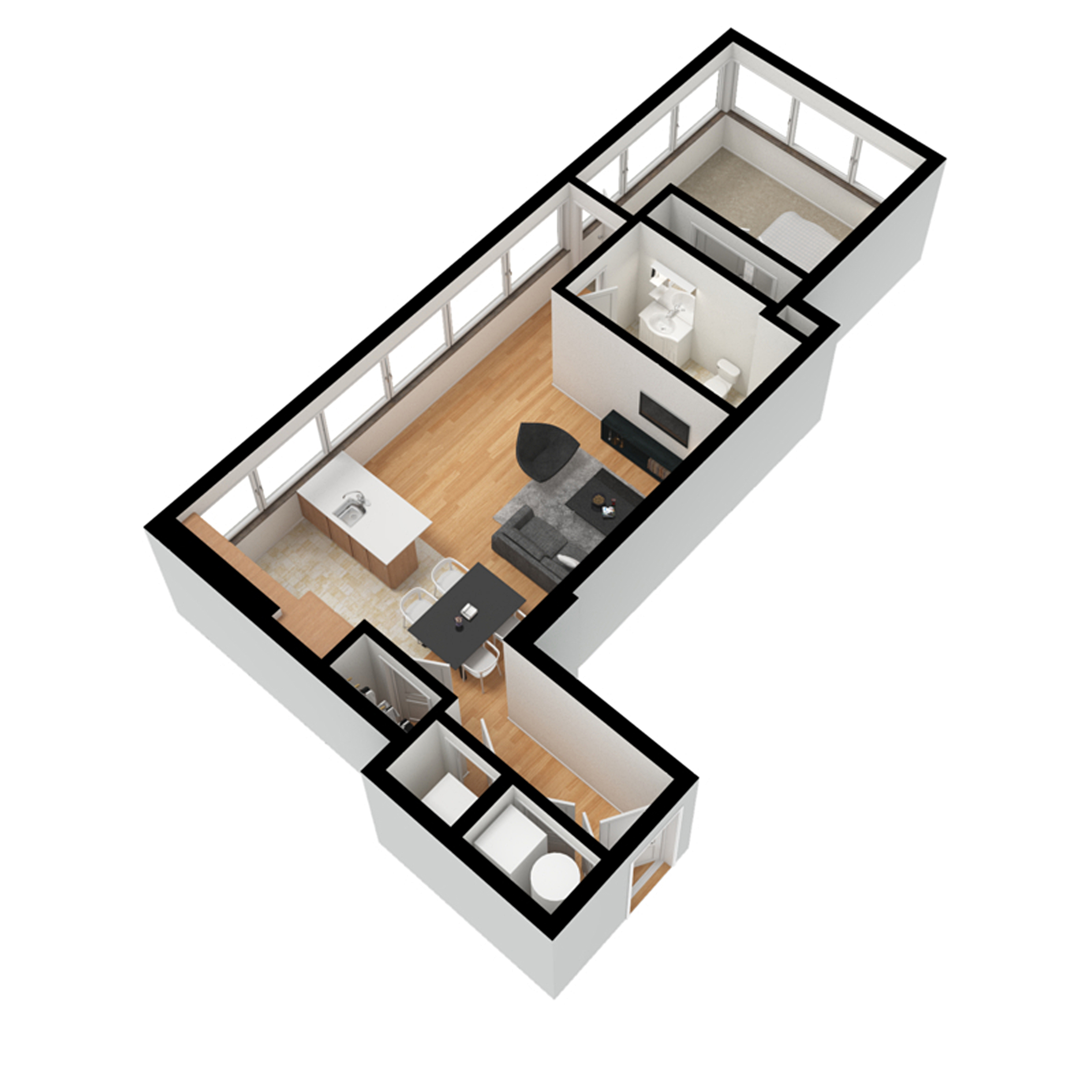 Buster One Bedroom Floor Plan
