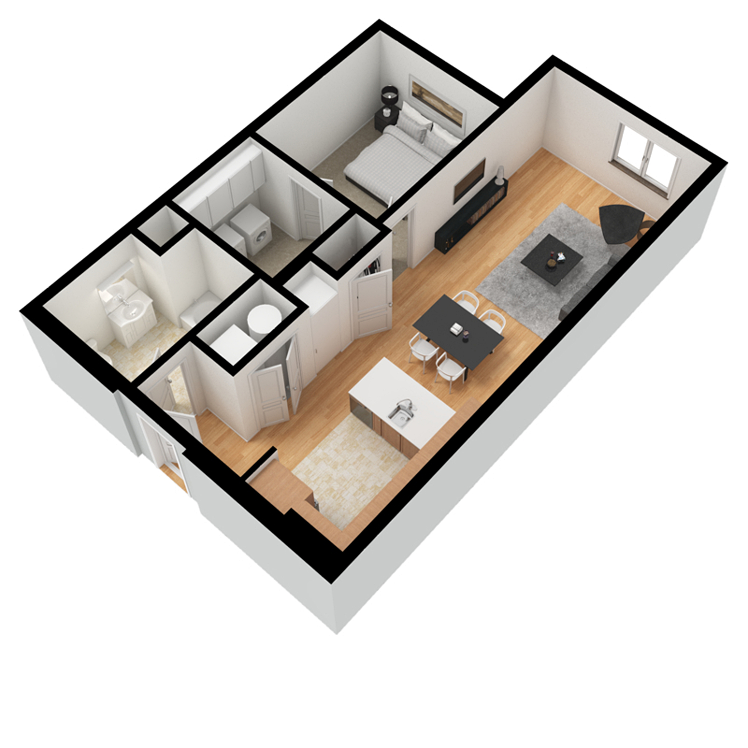 Clark One Bedroom Floor Plan