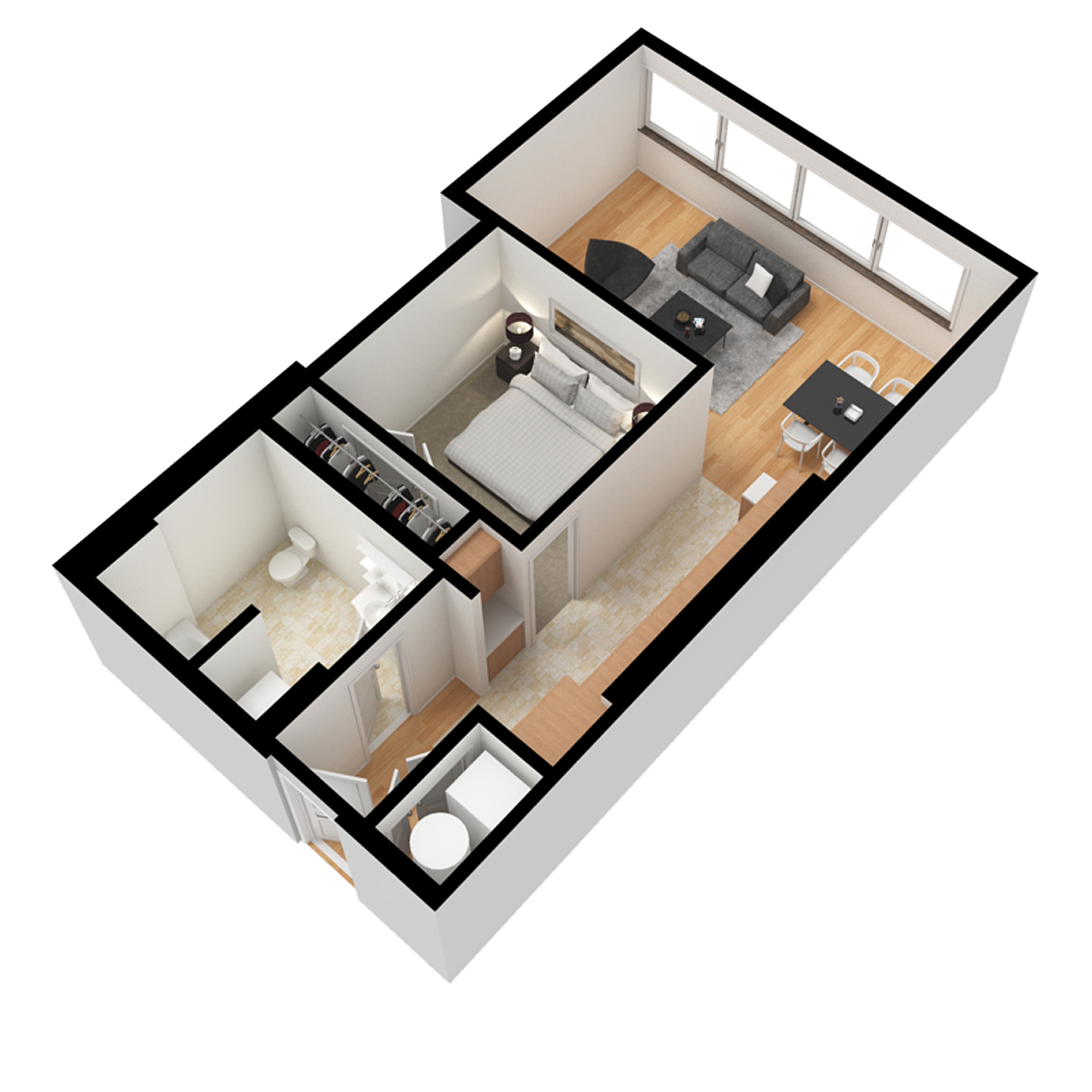 Johnny One Bedroom Floor Plan